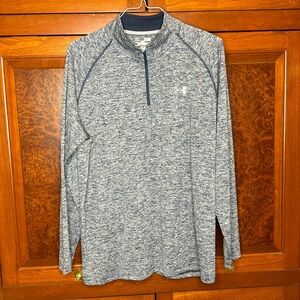 Under armor men’s XL loose heatgear, navy spacedye 1/4 zip, Barely worn like new